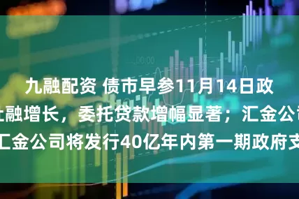 九融配资 债市早参11月14日政府债支撑10月社融增长，委托贷款增幅显著；汇金公司将发行40亿年内第一期政府支持机构债券